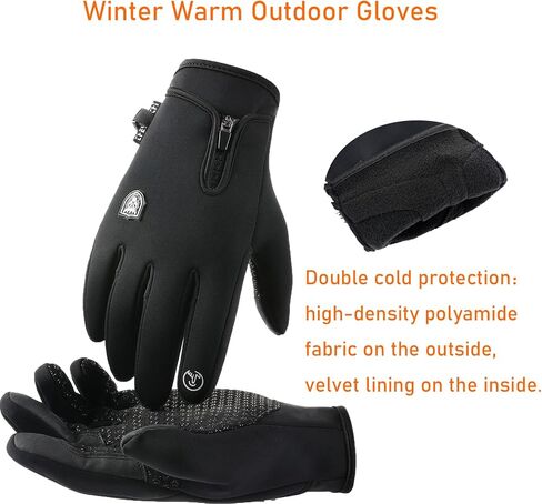 قفازات الصيد الشتوية للرجال والنساء، شاشة تعمل باللمس، قفازات مقاومة للماء والرياح، قفازات للتمرين في الطقس البارد، قفازات قيادة الثلج لركوب الدراجات النارية والصيد والتجديف بالكاياك in Kuwait