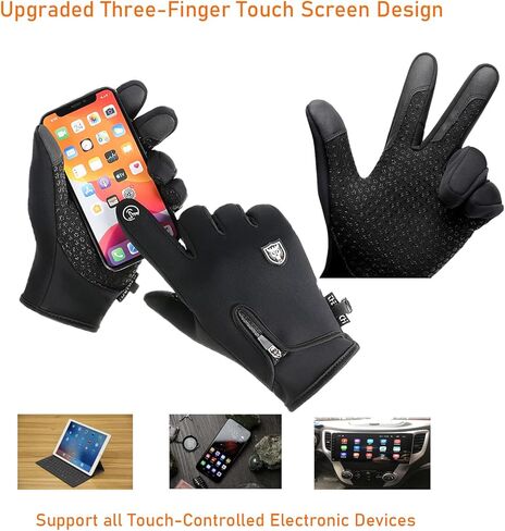 قفازات الصيد الشتوية للرجال والنساء، شاشة تعمل باللمس، قفازات مقاومة للماء والرياح، قفازات للتمرين في الطقس البارد، قفازات قيادة الثلج لركوب الدراجات النارية والصيد والتجديف بالكاياك in Kuwait