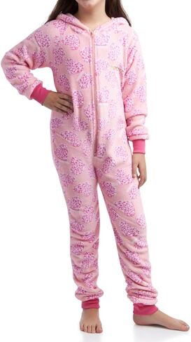 لباس داخلي للفتيات من شركة Limited Too - لباس داخلي من الصوف المخملي على شكل وحيد القرن مع غطاء رأس ثلاثي الأبعاد (الحجم: 7-16) in Kuwait