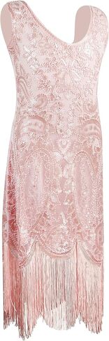 فستان FUNDAISY للفتيات 1920s Flapper Roaring 20s فستان غاتسبي ترتر للرقص والهالوين فستان حفلات مهدب in Kuwait