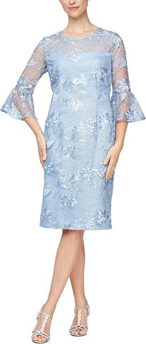 Alex Evenings Women's Short Shift Dress W/Bell Sleeves (Petite and Regular Sizes) in Saudi Arabia