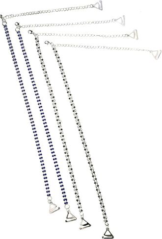 2 Pairs Womens Bra Straps Replacement Shiny Rhinestone Bra Shoulder Strap Non-Skid Chains for Tops Off Shoulder Dress in Saudi Arabia