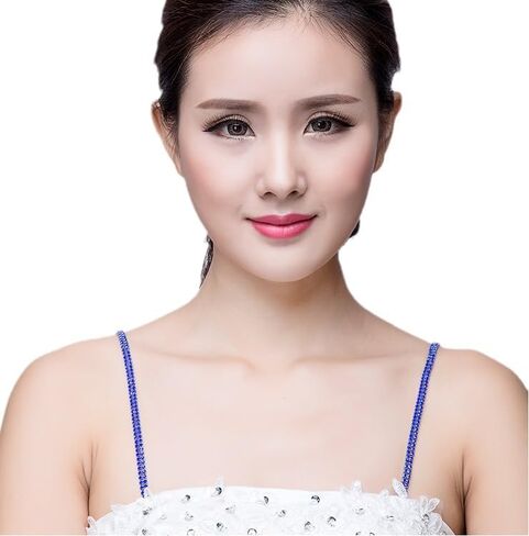 2 Pairs Womens Bra Straps Replacement Shiny Rhinestone Bra Shoulder Strap Non-Skid Chains for Tops Off Shoulder Dress in Saudi Arabia