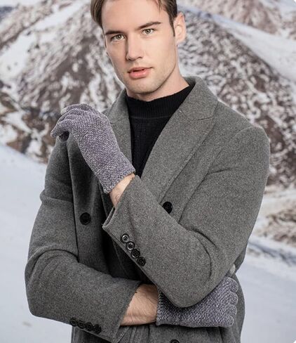 قفازات Tomily للجنسين لشاشة اللمس الشتوية من قماش شانيل، قفازات سميكة للرجال والنساء in Kuwait