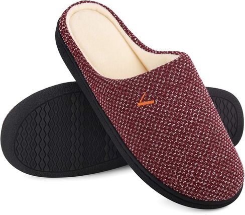 VONMAY Women's Slip On Slippers Warm Two-Tone Memory Foam House Shoes Lightweight Non-Slip Indoor Outdoor in Kuwait