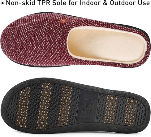 VONMAY Women's Slip On Slippers Warm Two-Tone Memory Foam House Shoes Lightweight Non-Slip Indoor Outdoor in Kuwait