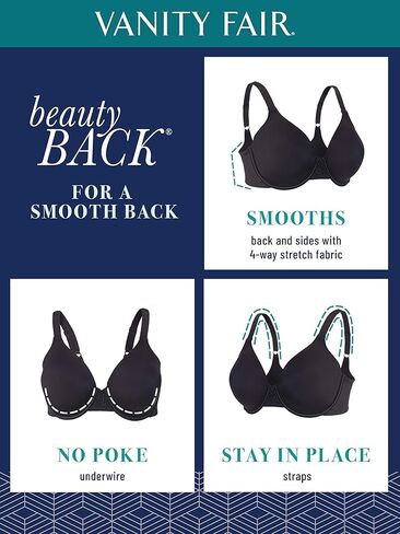 Vanity Fair Women's Full Figure Beauty Back Smoothing Bra (36c-42h) in Saudi Arabia