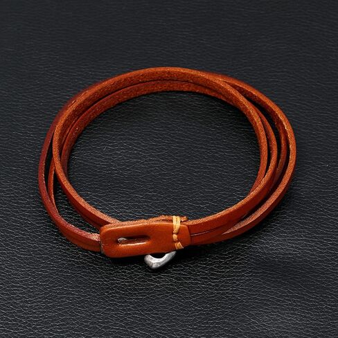 Long tantian Leather Bracelet for Men Teens Trendy Stuff Leather Wristbands with Stainless Steel Clasp Ethnic Tribal Elastic Bracelets Wristbands Leather Initial Bracelet Jewelry Gifts for Men Boys in Saudi Arabia