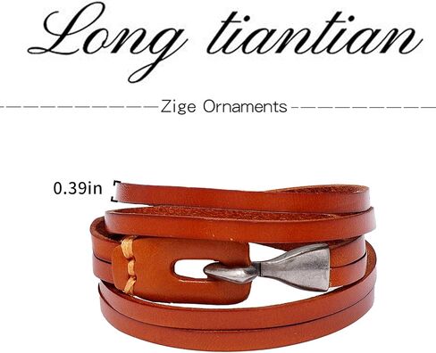 Long tantian Leather Bracelet for Men Teens Trendy Stuff Leather Wristbands with Stainless Steel Clasp Ethnic Tribal Elastic Bracelets Wristbands Leather Initial Bracelet Jewelry Gifts for Men Boys in Saudi Arabia