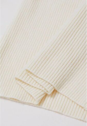 CHICWISH Women Bowknot Long Sleeve Knit Top Embroidered Eyelet Elegant Ribbed Pullover Tops Jumper in Saudi Arabia
