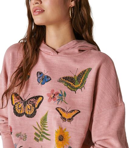 Lucky Brand Women's Butterfly Floral Motif Pullover in Saudi Arabia