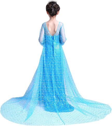 reliparty Little Girls Snow Princess Dress Costume, Blue in Kuwait