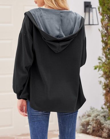 سترات نسائية بقلنسوة بأكمام طويلة من Hunt سترات كاجوال خفيفة الوزن وسترات بغطاء للرأس مع جيوب in Kuwait