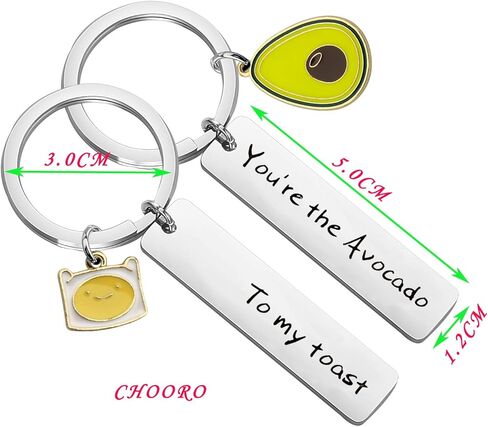 CHOORO Anniversary Couple Gifts You are The Avocado to My Toast Keychain Set Best Friend Gift Ideas Gift For Boyfriend in Saudi Arabia