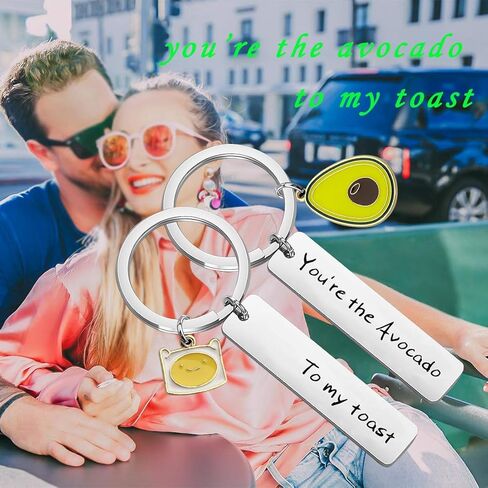CHOORO Anniversary Couple Gifts You are The Avocado to My Toast Keychain Set Best Friend Gift Ideas Gift For Boyfriend in Saudi Arabia