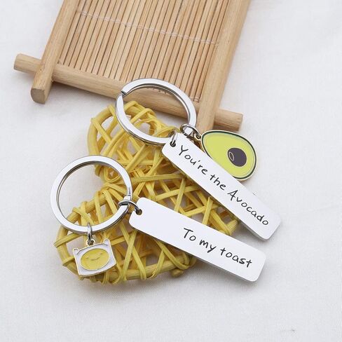 CHOORO Anniversary Couple Gifts You are The Avocado to My Toast Keychain Set Best Friend Gift Ideas Gift For Boyfriend in Saudi Arabia
