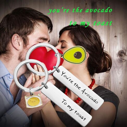 CHOORO Anniversary Couple Gifts You are The Avocado to My Toast Keychain Set Best Friend Gift Ideas Gift For Boyfriend in Saudi Arabia