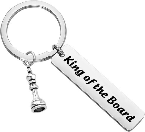 POTIY Chess Gift King/Queen of The Board Game Keychain Chess Keychain for Chess Player Chess Lover Chess Master in Saudi Arabia