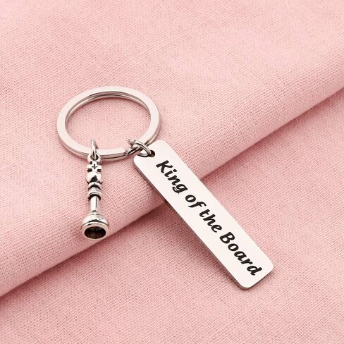 POTIY Chess Gift King/Queen of The Board Game Keychain Chess Keychain for Chess Player Chess Lover Chess Master in Saudi Arabia