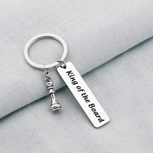POTIY Chess Gift King/Queen of The Board Game Keychain Chess Keychain for Chess Player Chess Lover Chess Master in Saudi Arabia