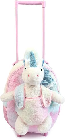 Funday Long Hair Unicorn Kids Backpack with Removable Wheel backpack for girls and boys in Saudi Arabia