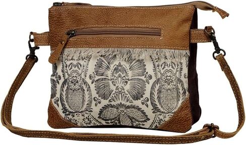 Myra Bag Nifty Small & Cross Body Bag Upcycled Canvas & Leather S-2600 in Saudi Arabia