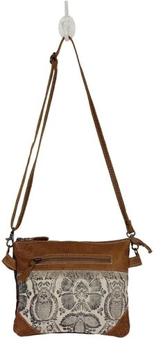 Myra Bag Nifty Small & Cross Body Bag Upcycled Canvas & Leather S-2600 in Saudi Arabia