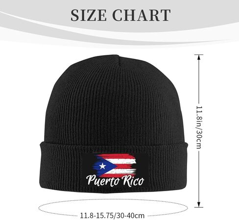 Cute Flag Knit Hat Soft Classic Stretchy Ski Beanie Cap Winter Patriotic Warm Hats for Women Men Black in Saudi Arabia