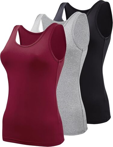 BQTQ 3 قطع من القمصان الأساسية بدون أكمام للسيدات بدون أكمام، قمصان داخلية للسيدات in Kuwait