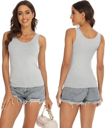 BQTQ 3 قطع من القمصان الأساسية بدون أكمام للسيدات بدون أكمام، قمصان داخلية للسيدات in Kuwait