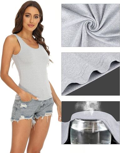 BQTQ 3 قطع من القمصان الأساسية بدون أكمام للسيدات بدون أكمام، قمصان داخلية للسيدات in Kuwait