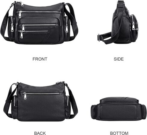 محفظة كروس من الجلد الطبيعي للنساء من Over Earth مع جيوب متعددة in Kuwait