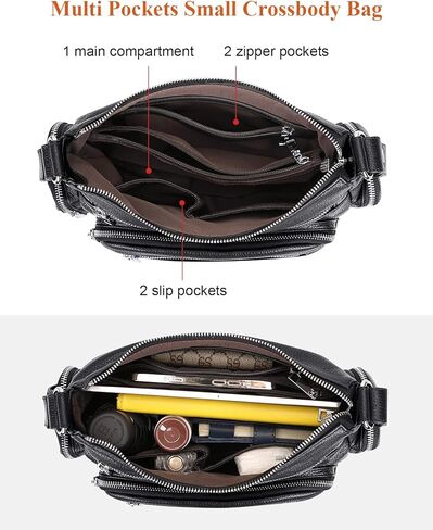 محفظة كروس من الجلد الطبيعي للنساء من Over Earth مع جيوب متعددة in Kuwait