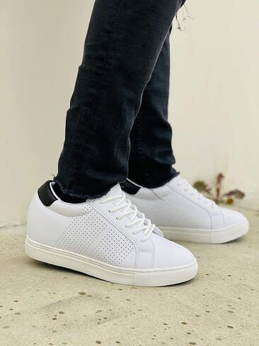 CALTO Men's Invisible Height Increasing Elevator Shoes - Lightweight Lace-up Casual Fashion Sneakers - 2.6 Inches Taller in Saudi Arabia