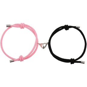 tenghong2021 2pcs Magnetic Couple Bracelets for Women Men, Sun and Moon Attraction Matching Bracelet Lover Gifts for Boyfriend Girlfriend Best Friend in Kuwait