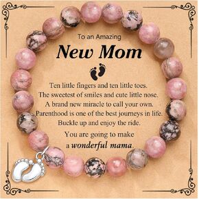 PINKDODO New Mom Gifts for Women, 1st Time Mothers Day Mom Mommy to Be Bracelet Gift