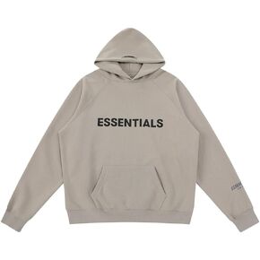 THE DINWEI NICE Teens Hoodie Hip Hop Hoodie ess Letters Hoodies Casual Sweatshirt Pullover Sportswear Tracksuit With Pocket(khaki,M) in Saudi Arabia
