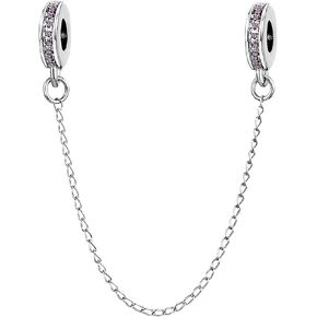 TGLS سلسلة أمان كريستالية لامعة للنساء والفتيات متوافقة مع أساور Pandora Charms in Kuwait