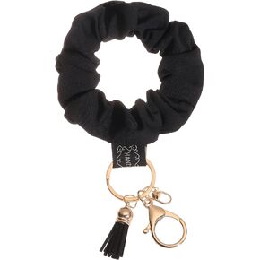 HAEVERAY Scrunchie Wristlet Bracelet Keychain,Soft Removable Hair Keyring for Women Girl