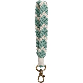 Qiexuxing Boho Macrame سلسلة مفاتيح معصم للنساء، حبال يدوية لطيفة للمفاتيح، حبل معصم لمفاتيح السيارة in Kuwait