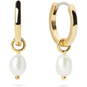 Ana Luisa Pearl Huggie Hoops - Frida | 14K Gold Plated Hoops & 2-in-1 Unique Design | Hypoallergenic, Water-Resistant & Tarnish-Free Hoop Earrings | Huggie Earrings | Feature a Freshwater Pearl