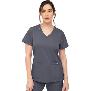 SOULFUL SCRUBS for Women 3 Pocket, Women Scrubs Top V-Neck Regular fit - Stylish Medical Scrub Tops for Women 3000 Cynthia