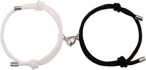 tenghong2021 2pcs Magnetic Couple Bracelets for Women Men, Sun and Moon Attraction Matching Bracelet Lover Gifts for Boyfriend Girlfriend Best Friend in Kuwait