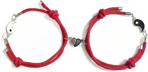 tenghong2021 2pcs Magnetic Couple Bracelets for Women Men, Sun and Moon Attraction Matching Bracelet Lover Gifts for Boyfriend Girlfriend Best Friend in Kuwait