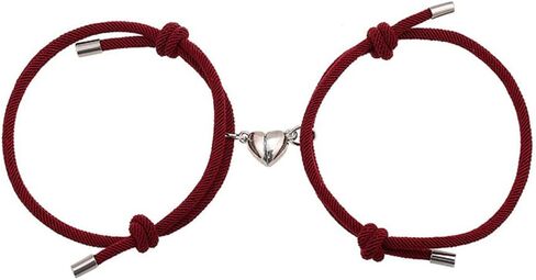 tenghong2021 2pcs Magnetic Couple Bracelets for Women Men, Sun and Moon Attraction Matching Bracelet Lover Gifts for Boyfriend Girlfriend Best Friend in Kuwait