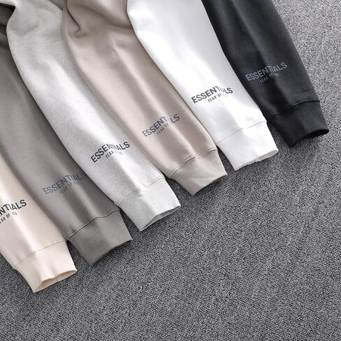 THE DINWEI NICE Teens Hoodie Hip Hop Hoodie ess Letters Hoodies Sweatshirt كاجوال بلوفر ملابس رياضية مع جيب (كاكي، M) in Saudi Arabia