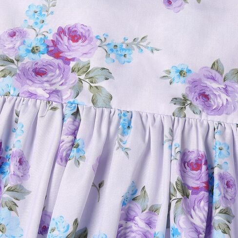 binboll Girls Dress Casual Clothes Above Knee Floral Printed Dresses Backless Summer Dresses in Kuwait