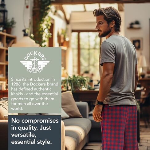 Dockers Fleece Pajama Pants for Men, 2 Pack Lounge Sleepwear PJs with Pockets in Kuwait