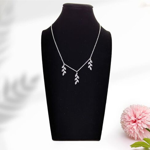 3UMeter Jewelry Sets for Women Necklace Earrings Bracelet Set White Gold Plated Jewelry Set with White AAA Cubic Zirconia for Women Wedding Jewelry for Bride Bridesmaid in Saudi Arabia
