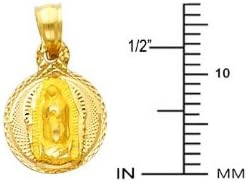 مجموعة مجوهرات جولدنمين فاين قلادة ختم ماري غوادالوبي من الذهب الاصفر عيار 14 قيراط، معدن, معدن in Kuwait